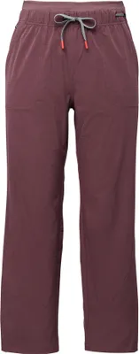 W Sequence Pants von Black Diamond in lila; geeignet für Klettern und Bouldern; mit elastischem Bund und Kordelzug.