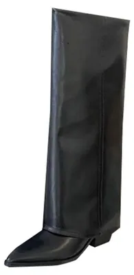 Immagine prodotto di Elzusha - Stivali western alti con punta affusolata, da donna, in nero