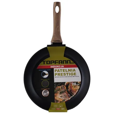 Obrázok produktu pre Panvica TOPFANN 28 cm čierna | indukčná panvica | nepriľnavá panvica | panvica s povrchovou úpravou