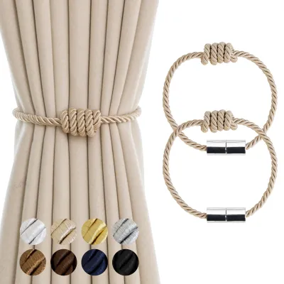 Immagine prodotto di Minicee - Set da 2 ganci magnetici per tende, color crema