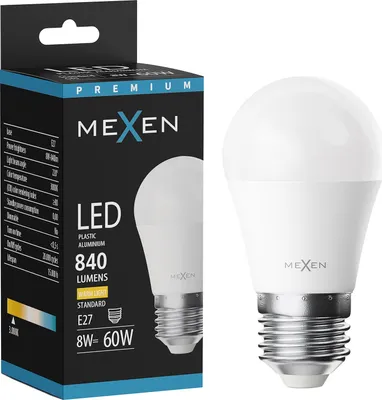 Zdjęcie produktu dla Mexen Nova żarówka LED E27, G45, 8W, Ciepła - 3000K, 840 lm - L101-E27-0830-01