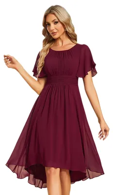 Produktbild von Elzusha – Cocktailkleid mit Rundhalsausschnitt und kurzen Ärmeln