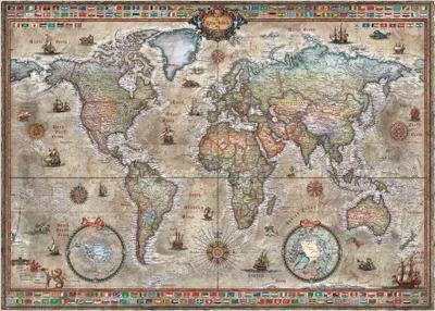 Obrázek produktu pro Puzzle 1000 pz - Retro svět, Mapa umění