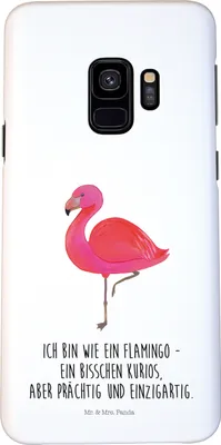 Produktbild von Mr. & Mrs. Panda Samsung Galaxy S9 Handyhülle Flamingo Classic - Weiß - Geschenk, Freundin, Cover, Hülle, Spruch, Tochter, Handy Schutzhülle, Smartphone, Ich, Prächtig