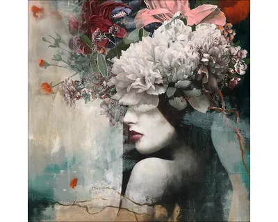 Produktbild von Leinwandbild Original Flower Face II 40x40 cm