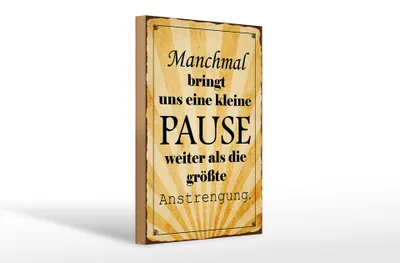 Produktbild von Holzschild Spruch 20x30cm kleine Pause bringt uns weiter