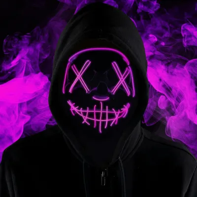 LED-Halloween-Maske für Erwachsene, Neon-Horror-Maske, 20x17x8 cm