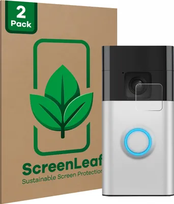 Produktbild von 2x ScreenLeaf Schutzfolie für Ring Battery Video Doorbell nachhaltiger Displayschutz Display Schutz Folie Klar Transparent