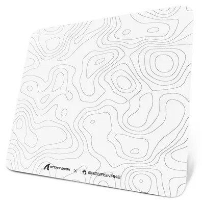 Produktbild von Attack Shark CM05 White contour Gaming Mauspad, gehärtetes Glas, rutschfest