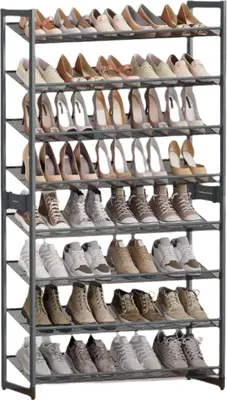Obrázok produktu pre Rootz 8-poschodová polica na topánky – organizér na topánky – stohovateľný úložný priestor na topánky – železo – 92,5 cm x 30,7 cm x 163,5 cm