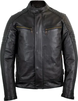 Produktbild von Herren Retro Motorrad Lederjacke mit Protektoren (4XL)