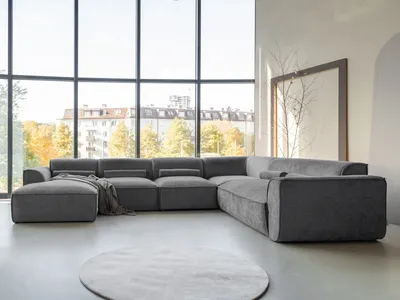 Image de MIUFORM Flex Felix - Canapé d'angle modulable panoramique 8 places - 337x265cm - Canapé modulable canapé