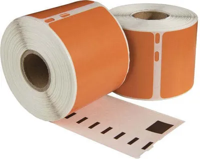 Produktbild von Dymo 99014 Orange kompatible Etiketten - 101 mm x 54 mm - 220 Etiketten - Permanent