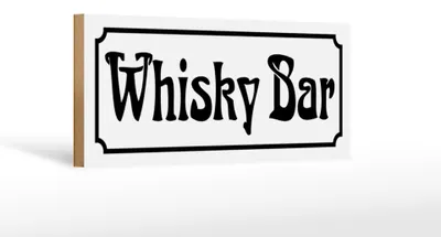 Produktbild von Holzschild Whisky Bar 27x10cm Wand Bar Schnaps Man Cave