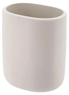 Produktbild von Ovaler Becher aus beigem Polyresin