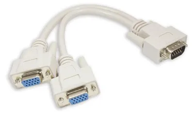 Obrázok produktu pre Y-prípojný kábel S-VGA zástrčka do 2x S-VGA zásuvky, 0,2 m, Good Connections® (P-4302Y)