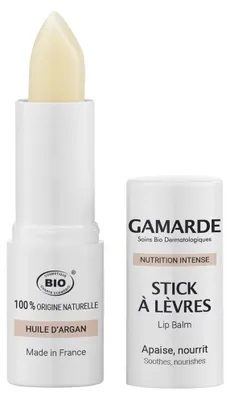 Produktbild von Lippenbalsam, Gamarde, Bio, samtige und feuchtigkeitsspendende Lippen, beruhigende Wirkung, mit Kokosnussöl, 3.8gr