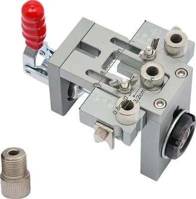 Produktbild von Taschenlochbohrset, langlebige Aluminiumlegierung, präzises Bohren, Silber
