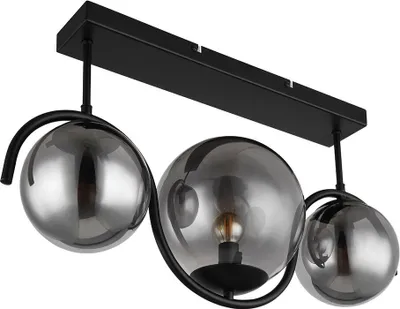 Produktbild von Deckenleuchte, Metall, Glas, rauch, 3 Flammig, L 60 cm