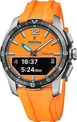 Produktbild von Smartwatch męski FESTINA 23000/7 pomarańczowy sportowy z tytanu