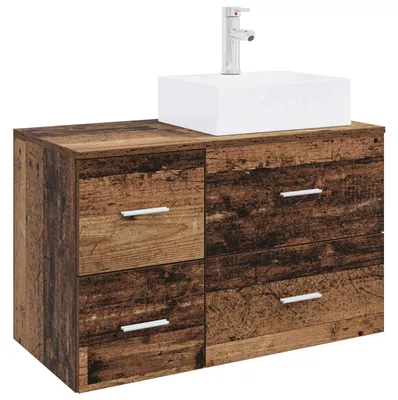Produktbild von Badezimmermöbel-Set 2 stk. Altholz Holzwerkstoff