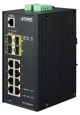 Produktbild von PLANET Industrial 8-Port 10/100/1000T + 4-Port 100/1000X