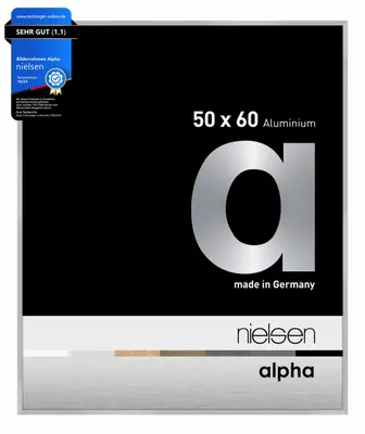 Produktbild von nielsen Aluminium Bilderrahmen Alpha, 50x60 cm, Silber Matt