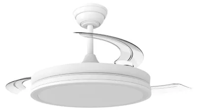 Immagine prodotto di Ventilatore a soffitto con pale retrattili - 60 W, illuminazione LED - diametro 106 cm