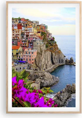 Produktbild von Gerahmtes Poster - Rahmen in heller Eiche - Italien küste felsen landschaft - 61x91,5 cm - Wand Bild - Wanddeko - Wandbilder - Wandposter - Bilderrahmen - Bilder - Kunstdruck - P2NPA61x91-2684