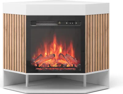 Obrázok produktu pre Elektrický krb Vicco Lynea biely 100 cm s realistickým efektom plameňa a 1800W ohrievačom, Model 51889