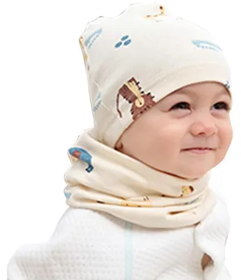 Immagine prodotto di Set berretto e sciarpa per bambini, cotone, taglia L, 3-7 anni, colore #5