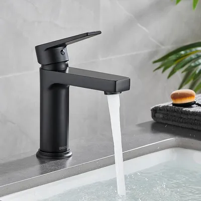 Immagine prodotto di Miscelatore in ottone massiccio - Lavello da bagno - Nero
