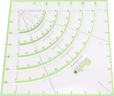 Obrázek produktu pro Akrylové prošívací pravítko,Quilt Circle Cutter Ruler, šablona pro řezání látek, akrylové řemeslné pravítko, prošívací pravítko, patchworkový šicí řemeslný nástroj