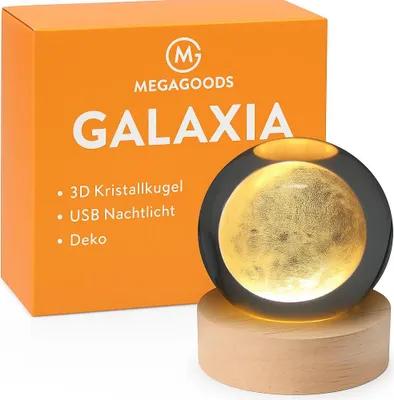 Zdjęcie produktu dla kryształowa lampa 3D z projekcją galaktyki Lampka nocna USB DE.