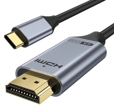 Image de Câble d'écran HDMI vers USB-C étamé de 2 m, adaptateur USB-C vers HDMI, câble HDMI haute résolution - USBCX