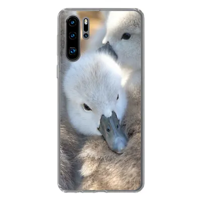 Produktbild von MuchoWow® Handyhülle Schutzhülle Hülle für Huawei P30 Pro Schwäne - Licht - Küken Silikon Softcase Handy Hülle - Schutzdeckel