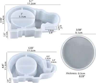 Produktbild von Silikonform für Spardosen, Sparschwein-Silikonharzform, Münzaufbewahrungsbox, Silikon-Epoxidharz-Gießform