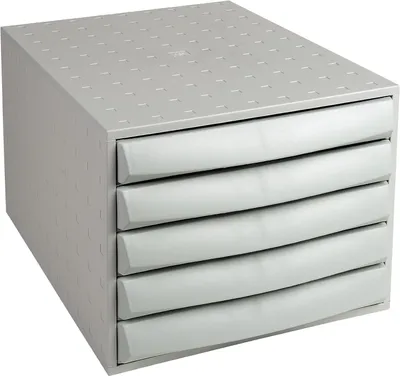 Obrázok produktu pre Exacompta zásuvkový box THE BOX, 5 zatvorených zásuviek, svetlošedá