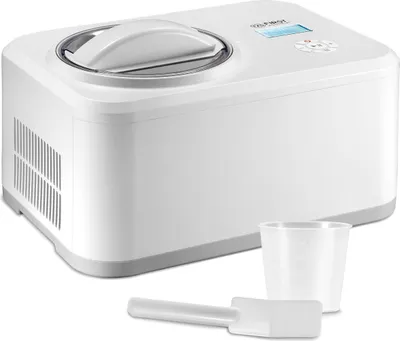 Produktbild von TZS First Austria - Eismaschine 1,5L 120W - mit Kompressoer & Kühlhaltefunktion - Edelstahl