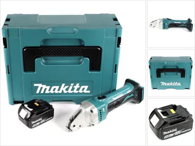 Produktbild von Makita DJS 161 T1J 18 V Li-Ion Akku Blechschere im Makpac + 1 x 5,0 Ah Akku - ohne Ladegerät