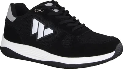Produktbild von Wellbe Sydney Herren-Sneaker, Black/White, Leder/Textil, Wechselfußbett - Herrenschuhe Sneaker / Schnürschuh, Schwarz, leder/textil (leicht wasserabweisend)