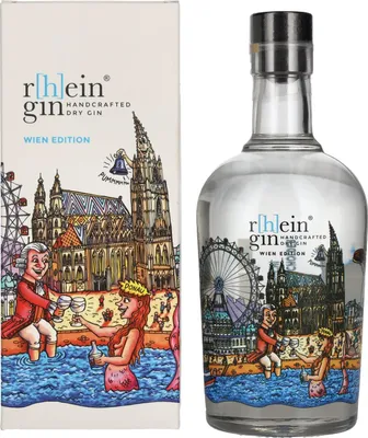 Produktbild von r[h]eingin Handcrafted Dry Gin Wien Edition 46% Vol. 0,5l in Geschenkbox