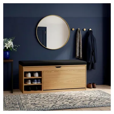 Produktbild von Schuhschrank mit Sitzfläche und ausziehbaren Regalen GRADIA, 100 x 34 x 50 cm