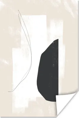 Produktbild von MuchoWow® Poster Malerei - Abstrakt - Minimalismus 40x60 cm - Plakate für die Wand - Poster Babyzimmer