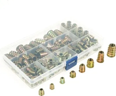 Immagine prodotto di INF Kit 140 Pezzi Dadi a T in Lega di Zinco - Inserti Filettati Trapezoidali