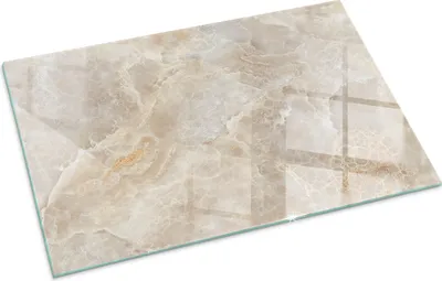 Produktbild von Naturstein-Muster – Glasbodenplatte für – Kaminofen – Kaminplatte Glas – Schutzglas – Funkenschutzplatte –Glasbodenplatte Feuerfeste – Hitzeschutzplatte – Bodenschutz aus Glas – 100x70 cm