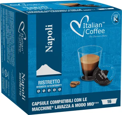 Zdjęcie produktu dla Napoli Ristretto kapsułki do Lavazza a Modo Mio - 16 kapsułek