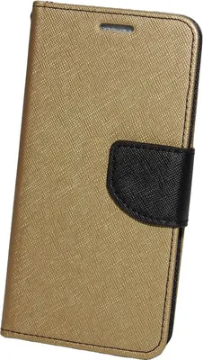 Image de Livre Etui "Fancy" compatible avec iPhone 14 Plus Etui pour téléphone portable Portefeuille Housse de protection avec fonction stand, porte-carte Or-Noir
