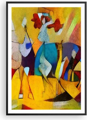 Produktbild von Gerahmtes Poster - Schwarzer Rahmen - Abstraktion modern - 70x100 cm - Wand Bild - Wanddeko - Wandbilder - Kunstposter - Wandposter - Bilderrahmen - Bilder - Kunstdruck - Wandbild - P2BPA70x100-3455