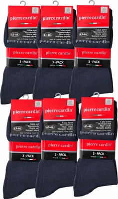 Produktbild von Pierre Cardin Herren Socken Baumwolle Strümpfe Dunkelblau 43-46 18 Paar